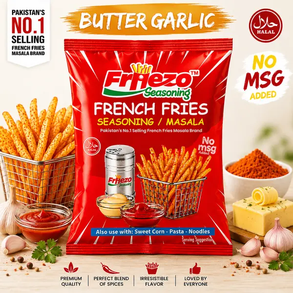 Friezo French Fries Masala Butter Garlic Flavour 1 kg Pack