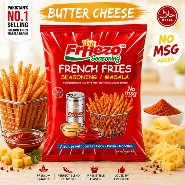 Friezo French Fries Masala Butter Cheese Flavour 1 kg Pack
