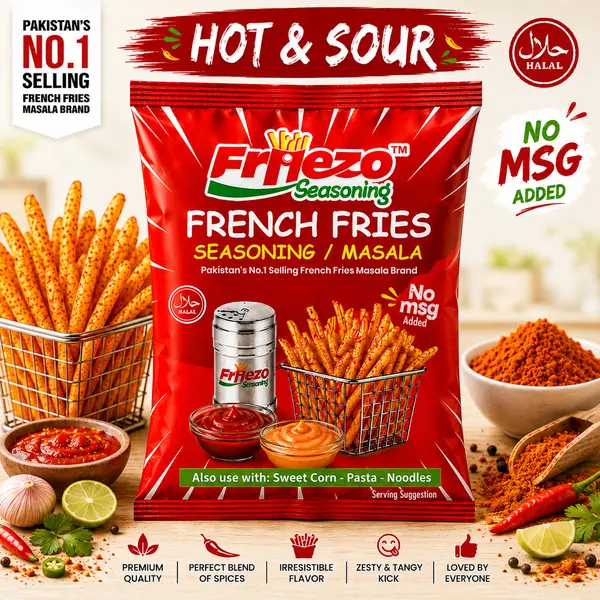 Friezo French Fries Masala Hot & Sour Flavour 1 kg Pack