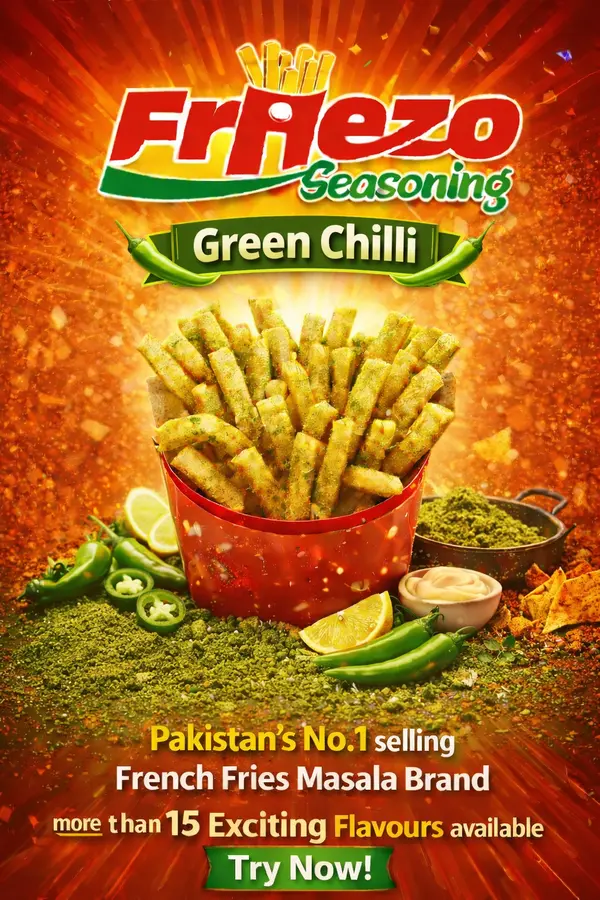 Friezo French Fries Masala Green Chilli Flavour 1 kg Pack