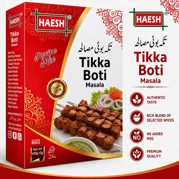Haesh Tikka Boti Masala ( Beef) 50g Pack