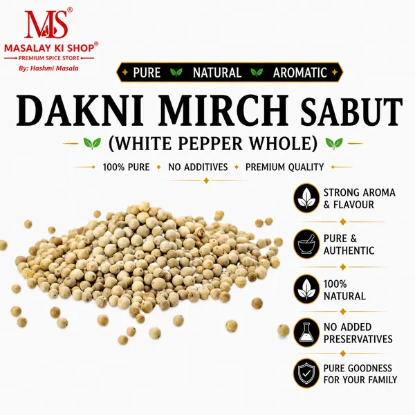 Dakni Mirch / White Pepper 50g