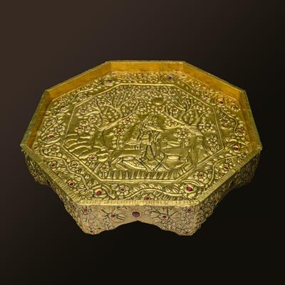 OTTOMAN TRAY LARGE GOLDEN