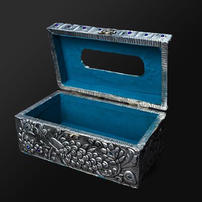 TISSUE BOX SILVER