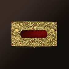 TISSUE BOX GOLDEN