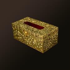 TISSUE BOX GOLDEN