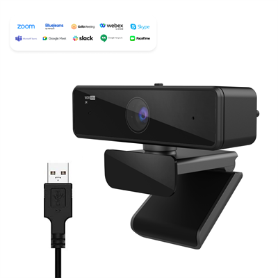 NUROUM V11 2K business webcam with dual mic perfect for hybrid collaboration and live streaming