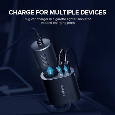 UGREEN Fast Charging 3.0 90W Fast Charging Car Phone Charger For iPhone