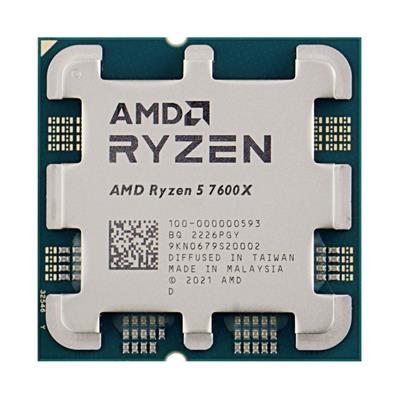 AMD Ryzen 5 7600X Desktop Processor, 6 Core, 12 Threads, Socket AM5, Unlocked, Zen-4 | Tray Pack