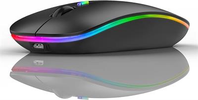 W10 Bluetooth and Wireless Dual Mode RGB Mouse – Slim Rechargeable Mouse