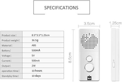 Hii AI Translator, Instant Translation Machine over 40 Languages with Anti-lost Function, Intelligent Voice Translator, Compatible with Most iOS and Android for Travelling Business Oral Communication