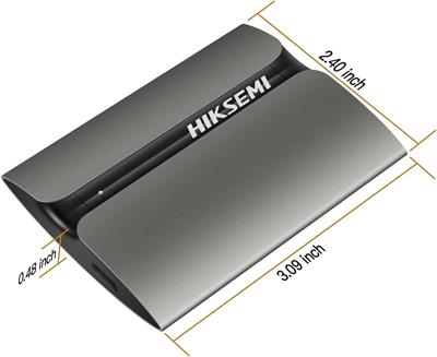 HIKSEMI External SSD 512 GB, Portable Mini USB 3.1 Type-C SSD Hard Drive External, Up to 560 MB/s Read, Compatible with Android Phone/Android Tablet/PC/Laptop (Grey)-T300S