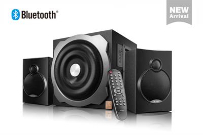 F&D A521X 104W 2.1 Channel Bluetooth Multimedia Speakers with Subwoofer Satellite Speaker, Remote, Digital FM & USB