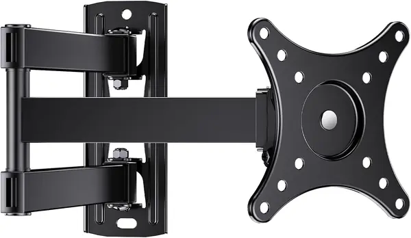 Perlegear PGXSF1 TV Wall Bracket for Most 10-30 inch TVs or Monitors up to 20kg, Full Motion TV bracket Swivels Tilts Extends Rotates, Fits VESA 50x50mm/75x75mm/100x100mm