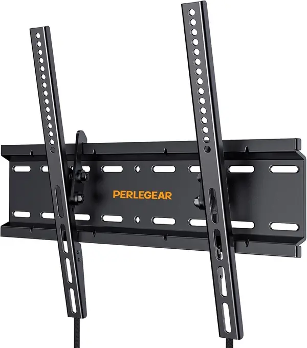 Perlegear PGPIMTK1 26-60 inch TVs up to 52kg, Sturdy Tilt TV Bracket with VESA 75x75-400x400mm, 55 Inch Slim Wall Mount with Safe Pull Strings