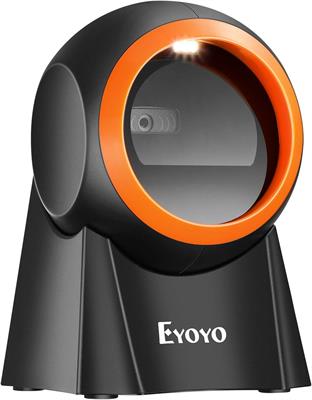 Eyoyo Hands-Free 1D 2D Desktop Barcode Scanner, QR Barcode Reader