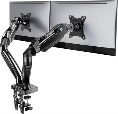 HUANUO Dual Monitor Stand, Adjustable Spring Monitor Desk Mount for 13-27 inch