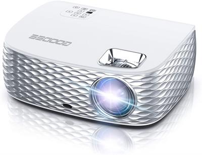 GooDee HD Video Projector Native 1920x1080P, Outdoor Movie Projector 9500L 300'' Touch Keys Home Theater Projector with 50000 Hrs Lamp Life, Support Fire TV Stick/PS4/HDMI/iOS /Android