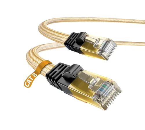 DanYee Cat 8 Ethernet Cable, Nylon Braided 50ft CAT8 High Speed Professional Gold Plated Plug STP Wires CAT 8 RJ45 Ethernet Cable 0.5M, 1M, 5M, 7M, 8M, 15M, 20M (Multi Color)