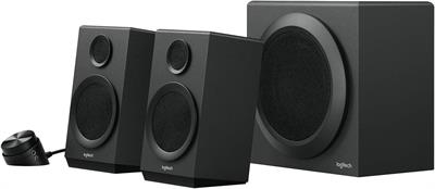 Logitech Z333 2.1 Speakers – Easy-access Volume Control, Headphone Jack – PC, Mobile Device, TV, DVD/Blueray Player, and Game Console Compatible, Black