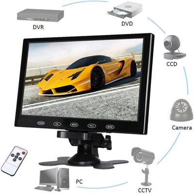 TOGUARD 7 inch Ultra-Thin High-Res 1024 * 600 Monitor, AV/VGA/HDMI Input,Portable TFT LCD CCTV Video Display Screen,Touch Button, Built-in Speaker, for Security Surveillance Cam (New)