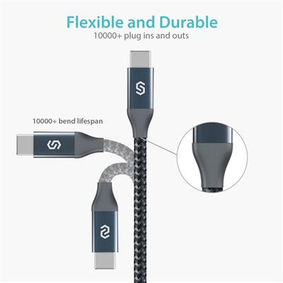 USB Type C Cable, Syncwire [2 Pack, 3.3Ft] USB 3.0 Fast Charging & Sync Nylon Braided USB A to USB-C Charger Cord for Samsung Galaxy S10/S9/S8 Plus/Note 9/8, Nintendo Switch