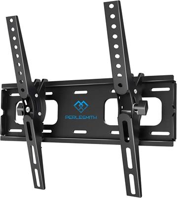 PERLESMITH PSMT2 TV Wall Bracket Tilt, TV Mount for Most 26-65 inch Flat and Curved TVs up to 60KG, Max VESA 400X400mm, 