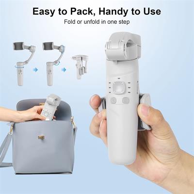 Gimbal stabilizer for Smartphone, M1 Handheld Foldable 3-Axis Gimbal with Tripod, Face Tracking Anti Shake Phone Stabilizer for Video Recording, Vlogging