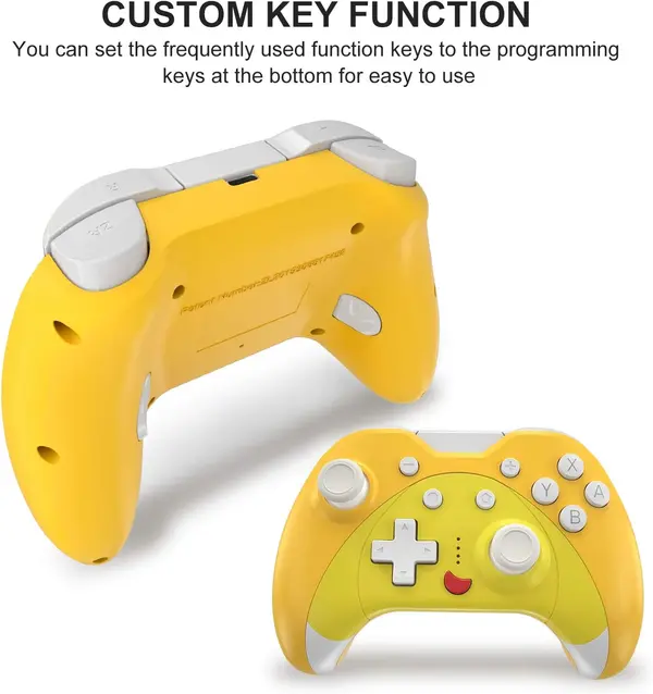 KINGEAR Controller for Nintendo Switch,  Wireless Game Controllers with Six Gyro Axis, N-S/ Android/ Windows/ PC/ P3