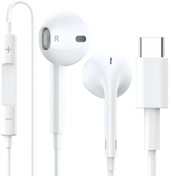 MICRO SPEED MS-520 Earphones High-Fidelity Stereo Loudspeakers Wired Earbuds Type-C Compatible with iPhone 16/15 Pro/Max, Galaxy S24/S23/S22/S21, Pixel 7/6/5 Other