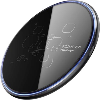 KUULAA 15W Qi Wireless Charger For Xiaomi Mi 9 Pro Mirror Wireless Charging Pad Fast Charger For iPhone