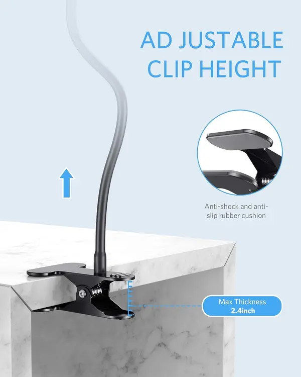 BESTEK BTIH600BK Gooseneck Phone Holder, Lazy Bracket Holder 360° Swivel for iPhone and other Smart Phones for Bedroom, Office, Bathroom, Kitchen, Black