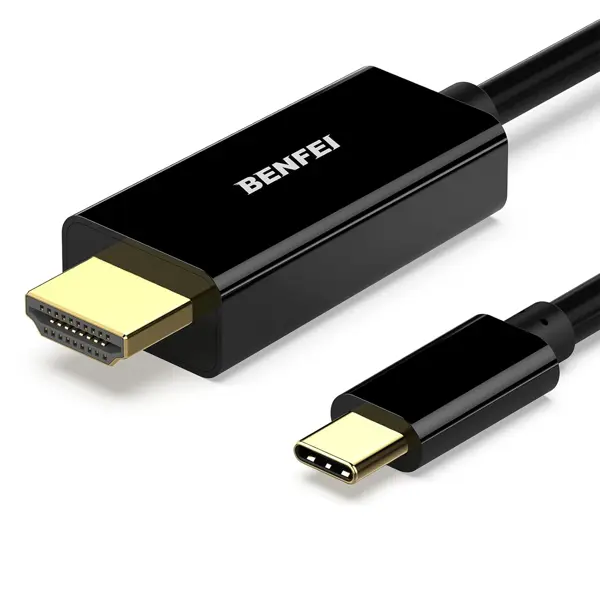 BENFEI USB C to HDMI 6 Feet Cable, USB Type-C to HDMI Cable, Thunderbolt 3/4 Compatible with iPhone 15 Pro/Max, MacBook Pro/Air 2023, iPad Pro