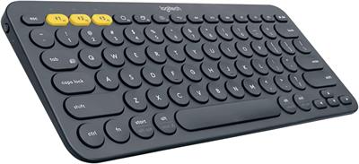 Logitech K380 Pebble Multi-Device Bluetooth Keyboard – Windows, Mac, Chrome OS, Android, iPad, iPhone, Apple TV Compatible – with Flow Cross-Computer Control and Easy-Switch up to 3 Devices –Dark Grey