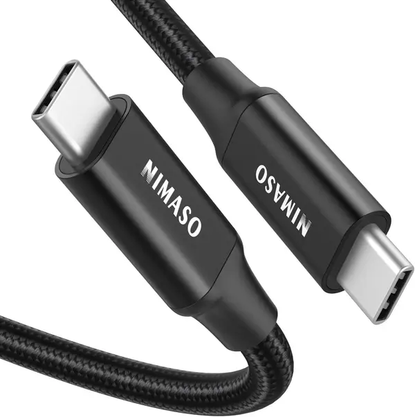 Nimaso USB Type C to USB C Cable 3.1 Gen 2 2 m, 100 W USB C Cable PD Fast Charging Cable E-Mark Chip SuperSpeed 10 Gbps for MacBook Pro, MacBook Air 2025, iPad Pro 2025/2018/11/12.9, iPad Mini 6