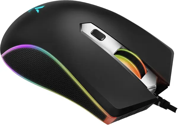RAPOO VPRO V280 USB WIRED OPTICAL GAMING MOUSE RGB MULTI COLOR LED WITH ADJUSTABLE UPTO 7000 DPI - BLACK
