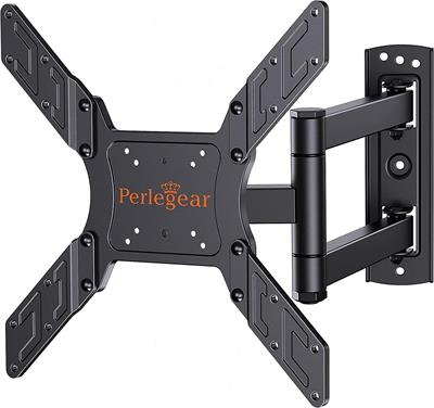 Perlegear PGMFK6 TV Wall Mount for 26-60 Inch LED LCD OLED Screens, Tilting and Swivelling TV Wall Mount with Max VESA 400 x 400 mm Capacity 45 kg