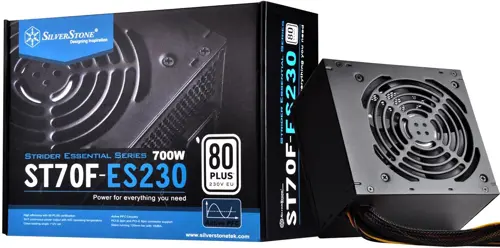 SilverStone SST-ST70F-ES230 - Strider Essential Series, 700W 80 Plus 230V EU ATX PC Power Supply, Low Noise 120mm
