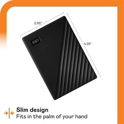 WD My Passport 1TB External USB 3.0 Portable Hard Drive - Black - WDBYVG0010BBK