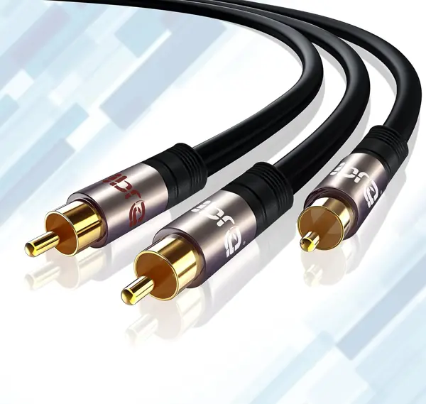 IBRA RCA Cable 3m, Y Cable/Subwoofer Cable/Audio Cable / 1 x RCA to 2 x RCA
