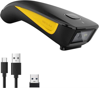 NETUM C750 Bluetooth Barcode Scanner, Portable2.4G Wireless QR Bar Code Reader