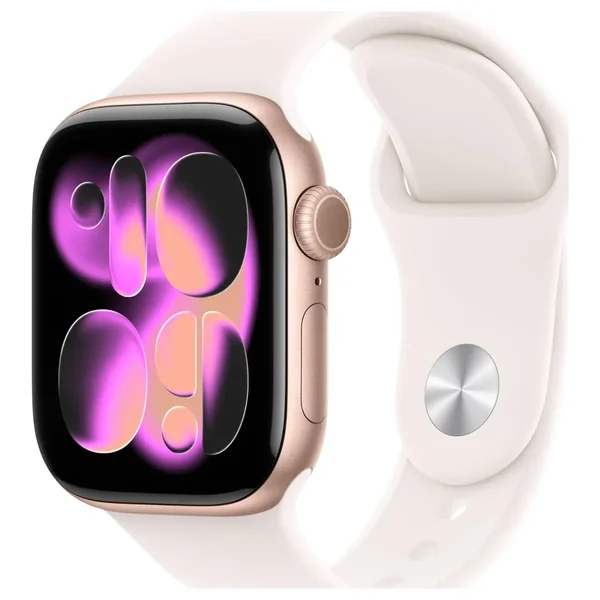 Apple Watch Series 11 [GPS 42mm] Smartwatch with Space Gray Aluminum Case with Black Sport Band - S/M. Sleep Score, Fitness Tracker, Health Monitoring, Always-On Display, Water Resistant