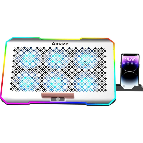 Amaze A500 Laptop RGB Cooling Stand with 6x70mm Fans, 5-Step Retractable, 10 RGB Modes