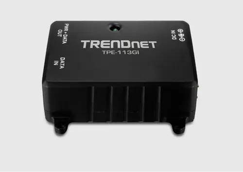 TRENDnet Gigabit Power Over Ethernet Injector, TPE-113GI (Version 3.0R), Full Duplex Gigabit Speeds, Connect Devices Up to 100m (328 ft), Wall Mount, Connect Network Devices Up to 100M (328 ft.)