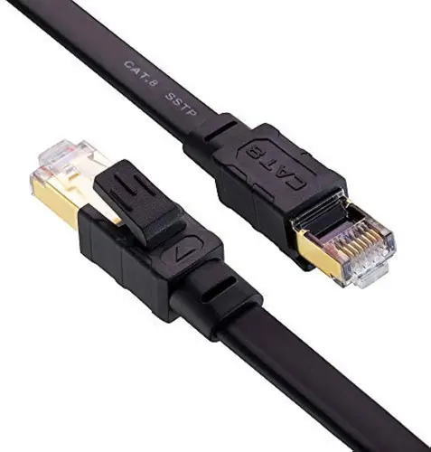 YO-UK Ethernet Cable 10ft, High Speed Cat 8 Internet LAN Cable for PS4, Xbox, Router, Flat Network Cord with Clips RJ45 Snagless Connector Fast Computer Wire for Modem,Gaming,WiFi,TV,Switch, Laptop