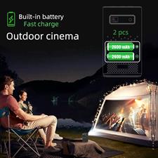 BYINTEK P20 Mini DLP Projector HD LED Wi-Fi Film Battery Operated Portable Projector Supports Full HD 1080P 4K Android 9.0 OS Wireless Display for Smartphone Tablet & PC