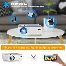 FANGOR Mini Projector, Protable Compatible with HDMI/USB/SD/VGA/TV Stick/AV/PS4/XBOX for Home Theater
