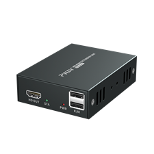 PWAY HDMI KVM Extender 1080P @ 60Hz Over Single Cat5E/6/7 Ethernet Cable Up to 50m/165ft with Loop Out & POC Function - USB Keyboard Mouse Support