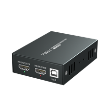 PWAY HDMI KVM Extender 1080P @ 60Hz Over Single Cat5E/6/7 Ethernet Cable Up to 50m/165ft with Loop Out & POC Function - USB Keyboard Mouse Support
