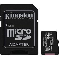 Kingston Canvas Select Plus microSDXC Card 64GB SDCS2/64GB with SD Adapter